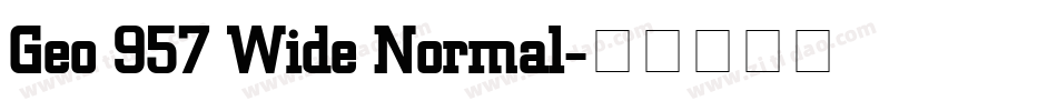 Geo 957 Wide Normal字体转换